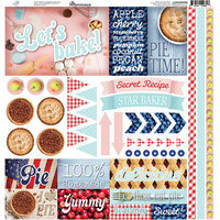 Reminisce - Pie Time Collection - 12 x 12 Cardstock Stickers - Elements