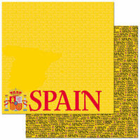 Reminisce - Passports Collection - 12 x 12 Double Sided Paper - Spain