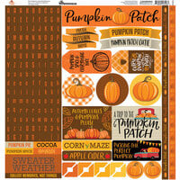 Reminisce - Pumpkin Patch Collection - 12 x 12 Cardstock Stickers - Alpha Combo