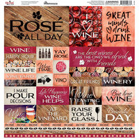 Reminisce - Rose All Day Collection - 12 x 12 Cardstock Stickers - Elements