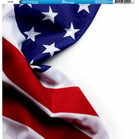 Reminisce - Military Collection - 12 x 12 Single Sided Paper - USA Flag