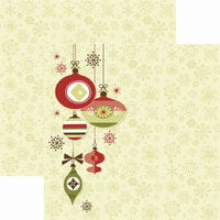 Reminisce - Retro Christmas Collection - 12 x 12 Double Sided Paper - Ornaments