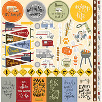 Reminisce - Road Life Collection - 12 x 12 Cardstock Stickers