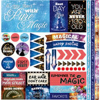 Reminisce - Real Magic Collection - 12 x 12 Cardstock Stickers - Elements