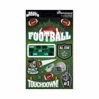 Reminisce - Real Sports Collection - 3 Dimensional Die Cut Stickers - Football