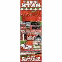 Reminisce - Real Sports Collection - Cardstock Stickers - Graphic - Track