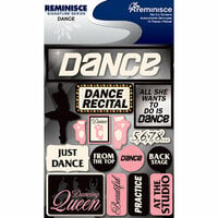 Reminisce - Signature Series Collection - 3 Dimensional Die Cut Stickers - Dance