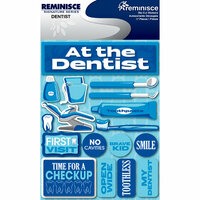 Reminisce - Signature Series Collection - 3 Dimensional Die Cut Stickers - Dentist