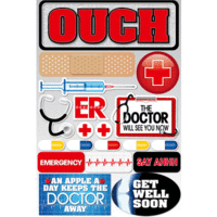 Reminisce - Signature Series Collection - 3 Dimensional Die Cut Stickers - Doctor