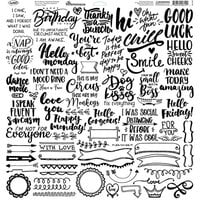 Reminisce - Say What Collection - 12 x 12 Cardstock Stickers - Elements