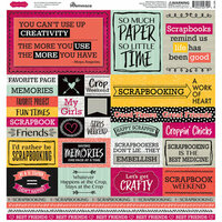 Reminisce - Scrappin' Friends Collection - 12 x 12 Cardstock Stickers - Elements