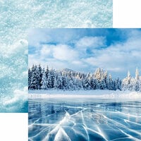 Reminisce - Snow Day Collection - 12 x 12 Double Sided Paper - Blue Ice