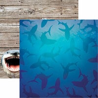 Reminisce - The Shipwreck Club Collection - 12 x 12 Double Sided Paper - Shark Tank