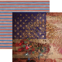 Reminisce - Stars And Stripes Collection - 12 x 12 Double Sided Paper - Stars and Stripes