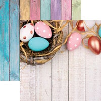 Reminisce - Springtime Collection - 12 x 12 Double Sided Paper - Easter Eggs