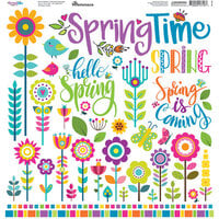 Reminisce - Springtime Collection - 12 x 12 Cardstock Stickers - Custom