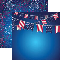 Reminisce - Star Spangled Banner Collection - 12 x 12 Double Sided Paper - Party In The USA