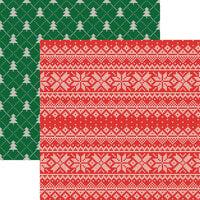Reminisce - Santas Sweater Collection - 12 x 12 Double Sided Paper - Santa's Sweater