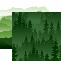 Reminisce - Scenic View Collection - 12 x 12 Double Sided Paper - Evergreen