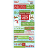 Reminisce - Santa's Workshop Collection - Christmas - Die Cut Cardstock Stickers - Quotes, CLEARANCE