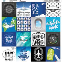 Reminisce - Take Flight Collection - 12 x 12 Cardstock Stickers - Squares