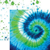 Reminisce - Tie Dye Collection - 12 x 12 Double Sided Paper - Spiral Splash