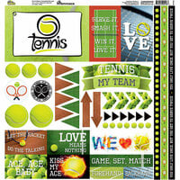 Reminisce - Tennis Collection - 12 x 12 Cardstock Stickers - Elements