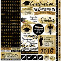 Reminisce - The Graduate Collection - 12 x 12 Cardstock Stickers - Combo