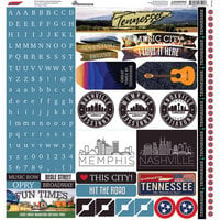 Reminisce - 12 x 12 Cardstock Stickers - Tennessee