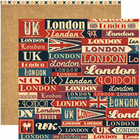 Reminisce - Travelogue Collection - 12 x 12 Double Sided Paper - London