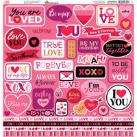 Reminisce - 12 x 12 Cardstock Stickers - True Love
