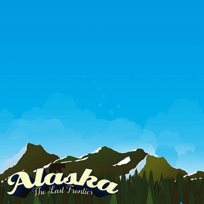 Reminisce - The State Line Collection - 12 x 12 Paper - Alaska