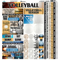 Reminisce - The Volleyball Collection - 12 x 12 Cardstock Stickers - Elements