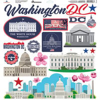 Reminisce - Washington DC Collection - 12 x 12 Cardstock Stickers - Elements