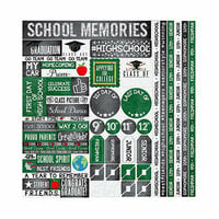Reminisce - You've Been Schooled Collection - 12 x 12 Cardstock Stickers - Quotes - High School Quote