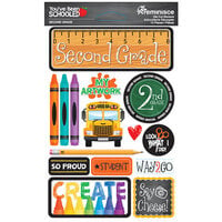 Reminisce - You've Been Schooled Collection - 3D Cardstock Stickers - 2nd Grade