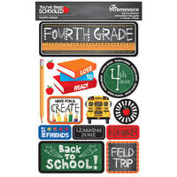 Reminisce - You've Been Schooled Collection - 3D Cardstock Stickers - 4th Grade