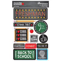 Reminisce - You've Been Schooled Collection - 3D Cardstock Stickers - 9th Grade