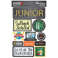 Reminisce - You've Been Schooled Collection - 3D Cardstock Stickers - 11th Grade