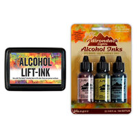 Ranger Ink - Tim Holtz - Alcohol Lift-Ink Pad and Alcohol Inks - 3 Pack - Countryside