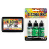 Ranger Ink - Tim Holtz - Alcohol Lift-Ink Pad and Alcohol Inks - 3 Pack - Mint Green Spectrum