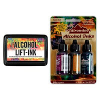 Ranger Ink - Tim Holtz - Alcohol Lift-Ink Pad and Alcohol Inks - 3 Pack - Nature Walk