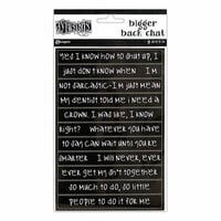Ranger Ink - Dylusions Dyalog - Cardstock Stickers - Bigger Back Chat - Black