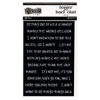 Ranger Ink - Dylusions Dyalog - Cardstock Stickers - Bigger Back Chat - Set 2 - Black