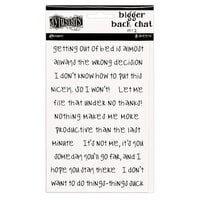 Ranger Ink - Dylusions Dyalog - Cardstock Stickers - Bigger Back Chat - Set 2 - White