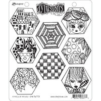 Ranger Ink - Dylusions Stamps - Cling Mounted Rubber Stamps - A Heck of Hexies