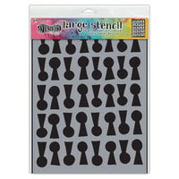 Ranger Ink - Dylusions Stencils - Large - Lock 'n' Roll