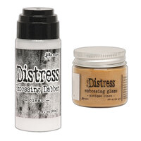 Ranger Ink - Tim Holtz - Distress Embossing Glaze and Clear Embossing Dabber - Antique Linen