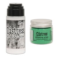 Ranger Ink - Tim Holtz - Distress Embossing Glaze and Clear Embossing Dabber - Cracked Pistachio