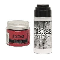Ranger Ink - Tim Holtz - Distress Embossing Glaze and Clear Embossing Dabber - Lumberjack Plaid